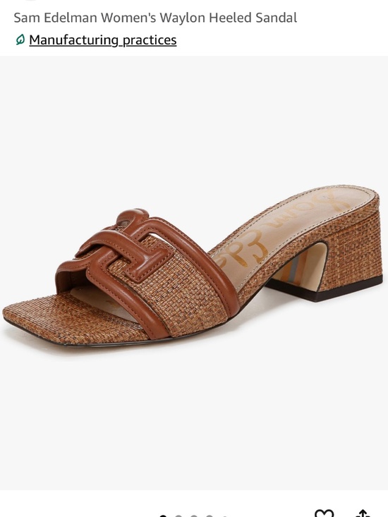 Sam Edelman Shoes - Sam Edelman Cognac Block Heel Slide Sandals